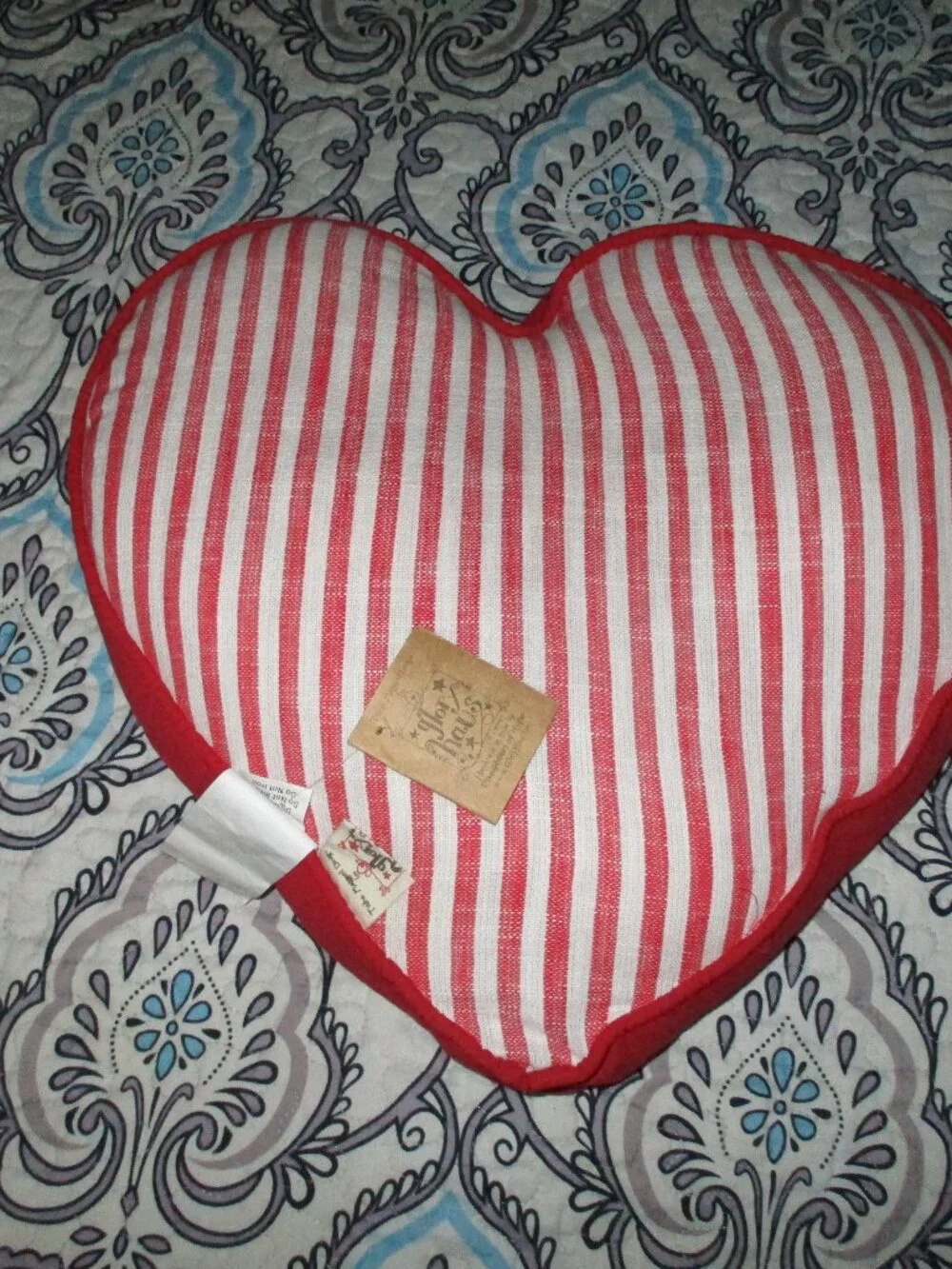 Glory Haus Heart Pillow - Handmade Heart-Shaped Linen Hug Pillow, I Love You